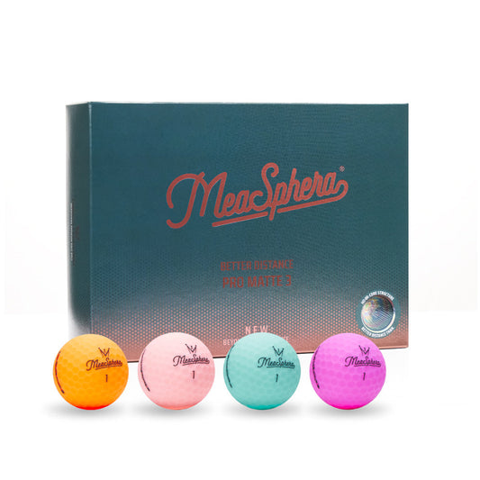 Meashpera Golf Balls - Matte Golf 4 Color - Dozen 3 Piece Balls