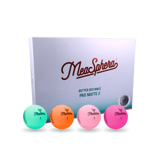 Meashpera Golf Balls - Matte Golf 4 Color - Dozen - 2 Piece Balls