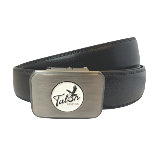 Black Eagle Leather Belt w/ Magnetic Ball Marker by Talon Golf LLC