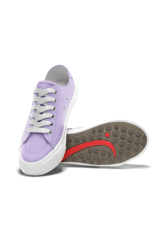 Spikeless Lilac Canvas Traveler Shoe by SwingDish