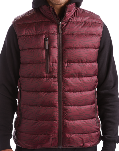 Golf Rhythmic Lines Men's Packable Puffer Vest