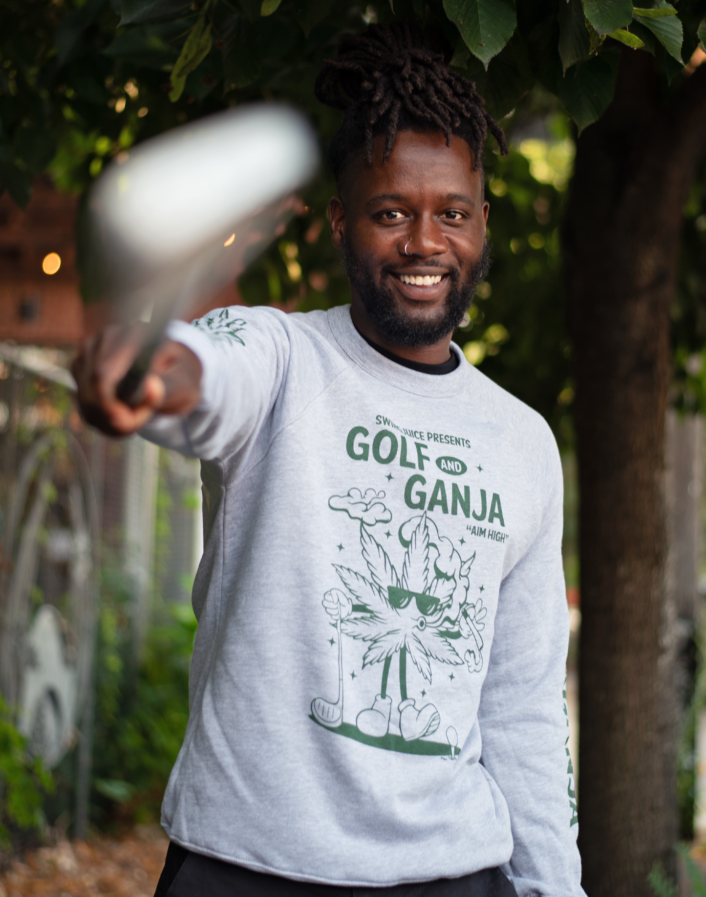 Golf & Ganja Unisex Sweatshirt Grey