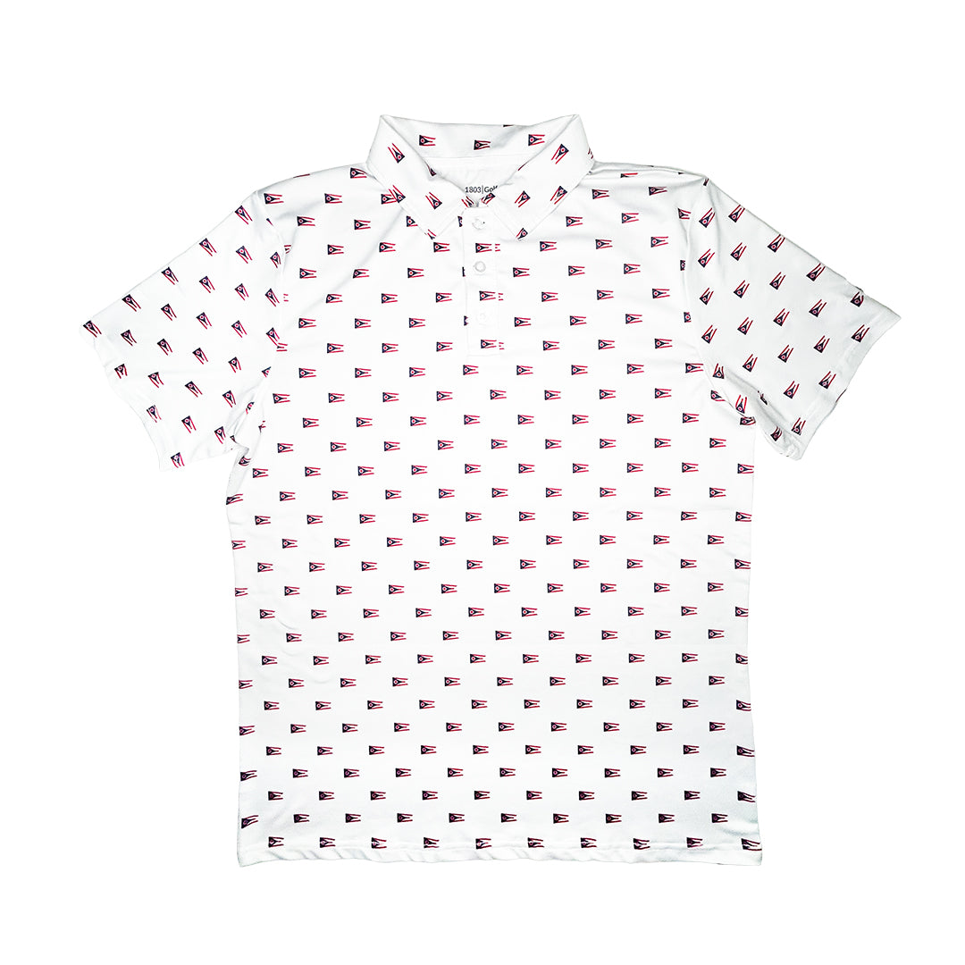 Repeating State of Ohio Burgee Flag Golf Shirt