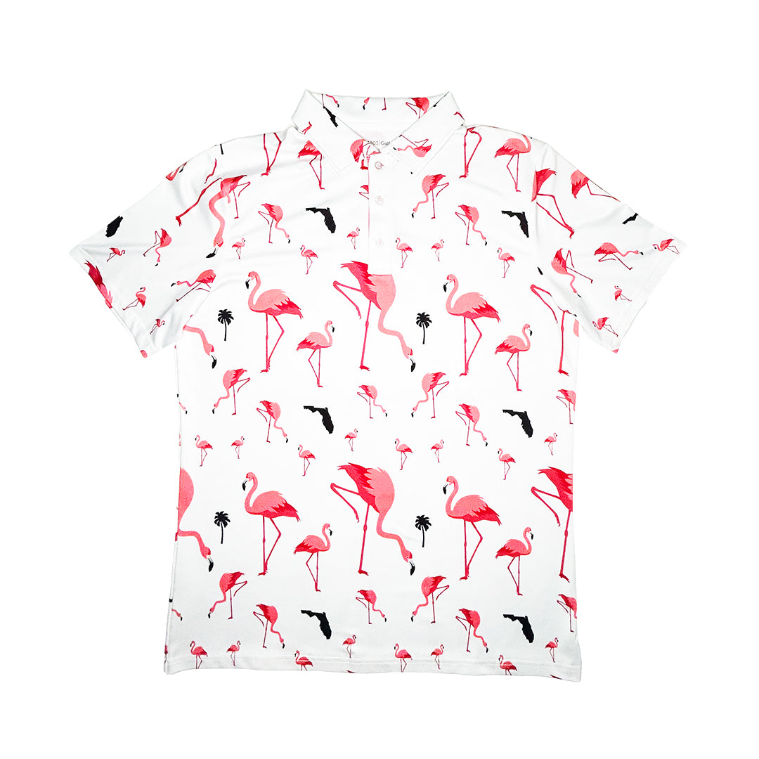 Florida Flamingo Golf Shirt