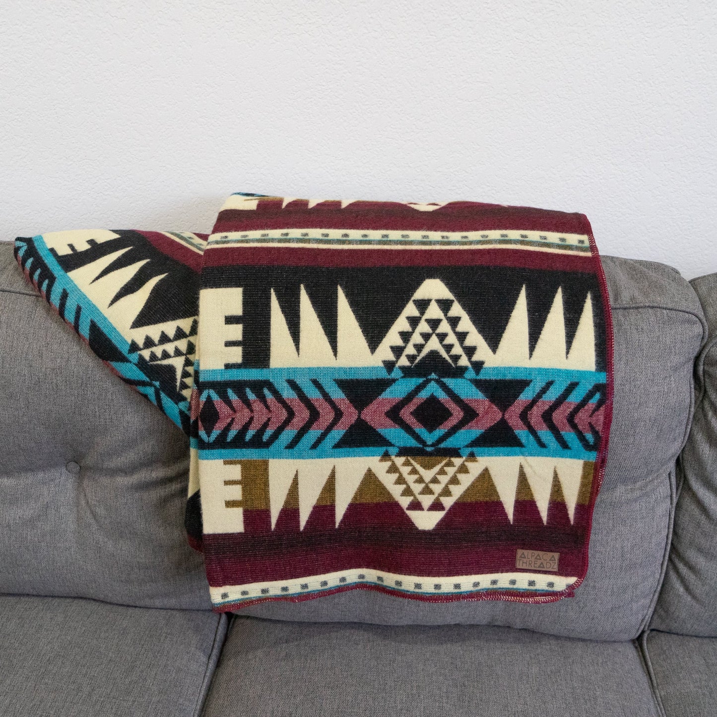 Andean Alpaca Wool Blanket - Southwest