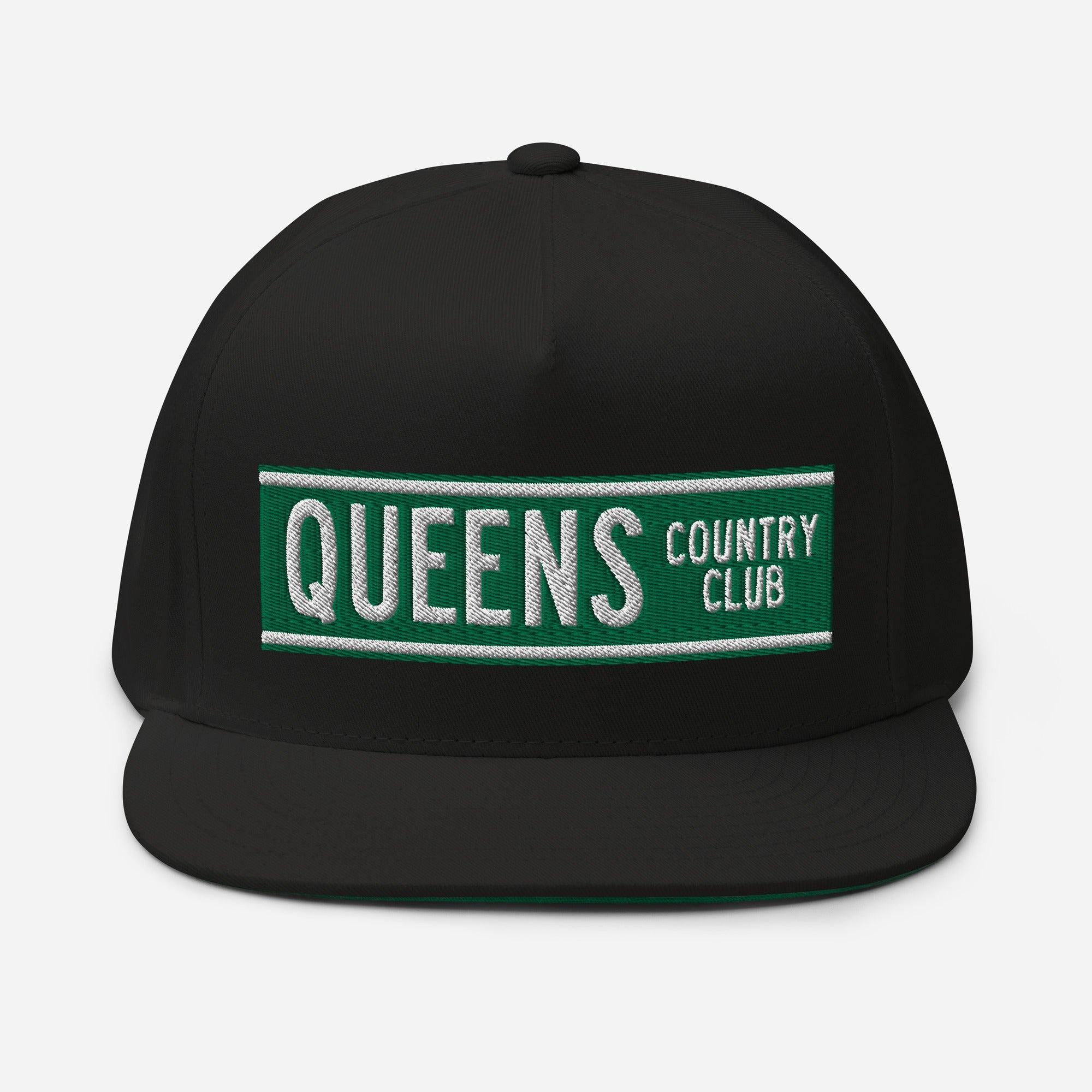 Queens CC Street Sign Flat Bill Cap by Queens Country Club – 1803 Golf