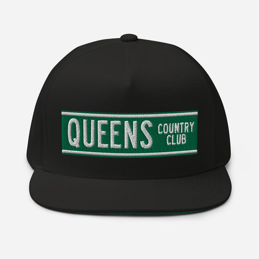 Queens CC Street Sign Flat Bill Cap by Queens Country Club