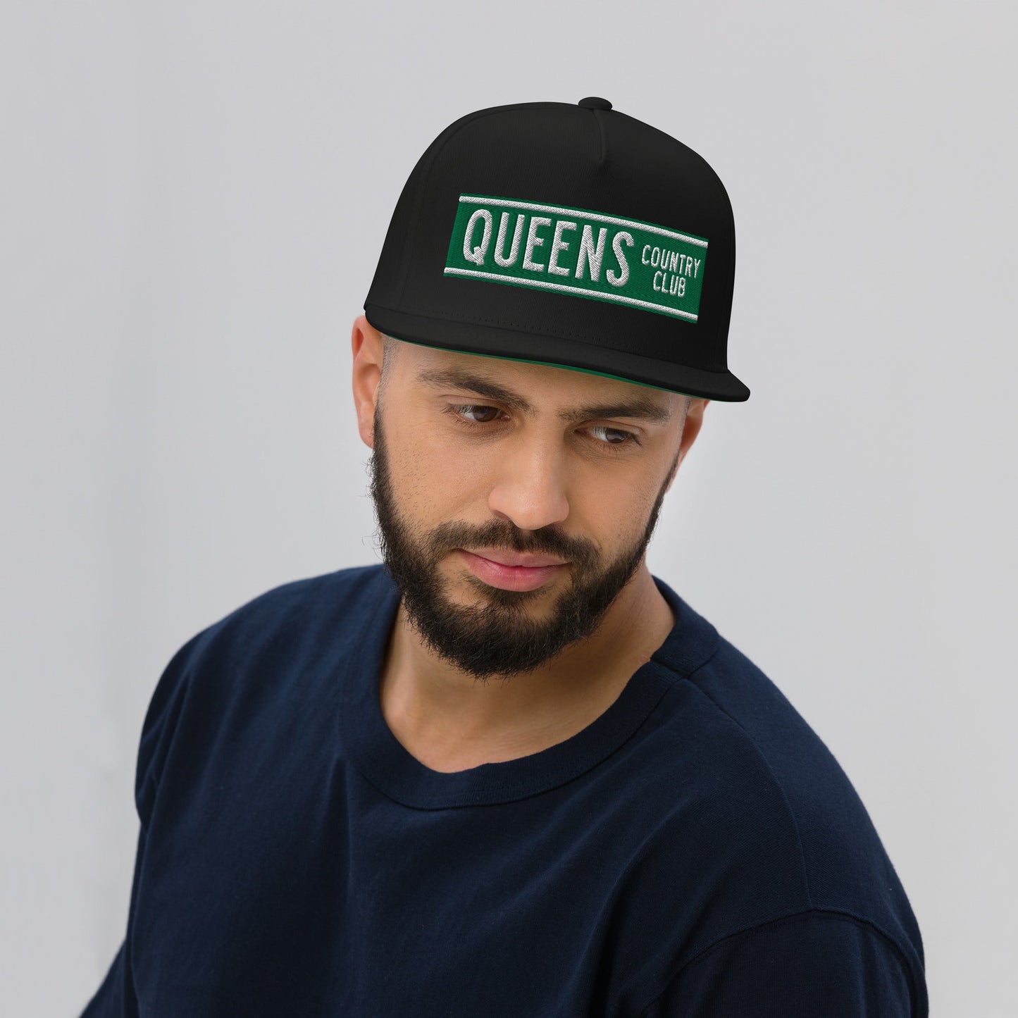 Queens CC Street Sign Flat Bill Cap by Queens Country Club