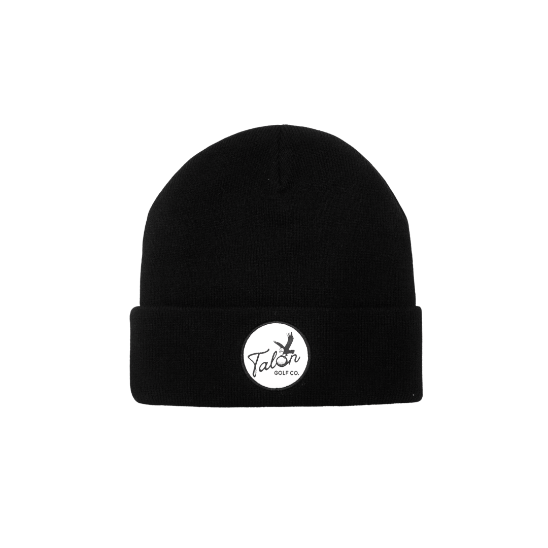 Black Beanie w/ Script Logo by Talon Golf LLC