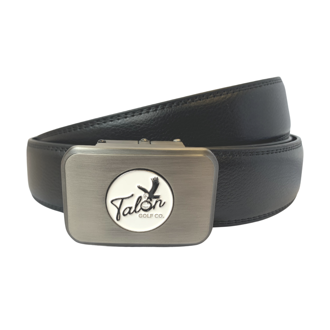 Black Eagle Leather Belt w/ Magnetic Ball Marker by Talon Golf LLC
