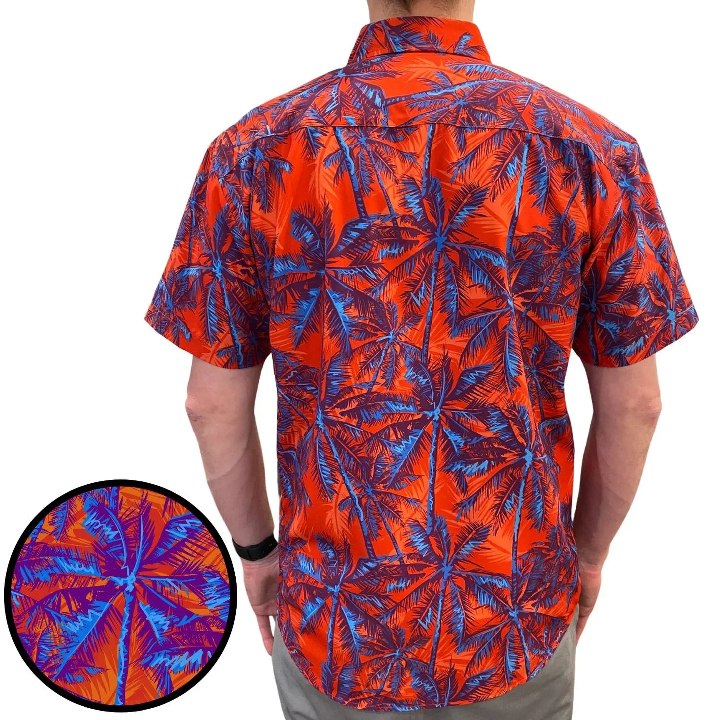 Super Stretch - Blazin Palms Hawaiian Shirt by Tropical Bros