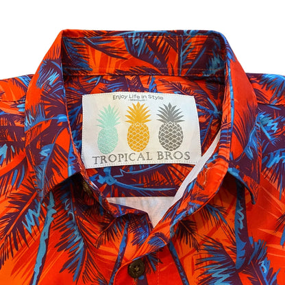 Super Stretch - Blazin Palms Hawaiian Shirt by Tropical Bros