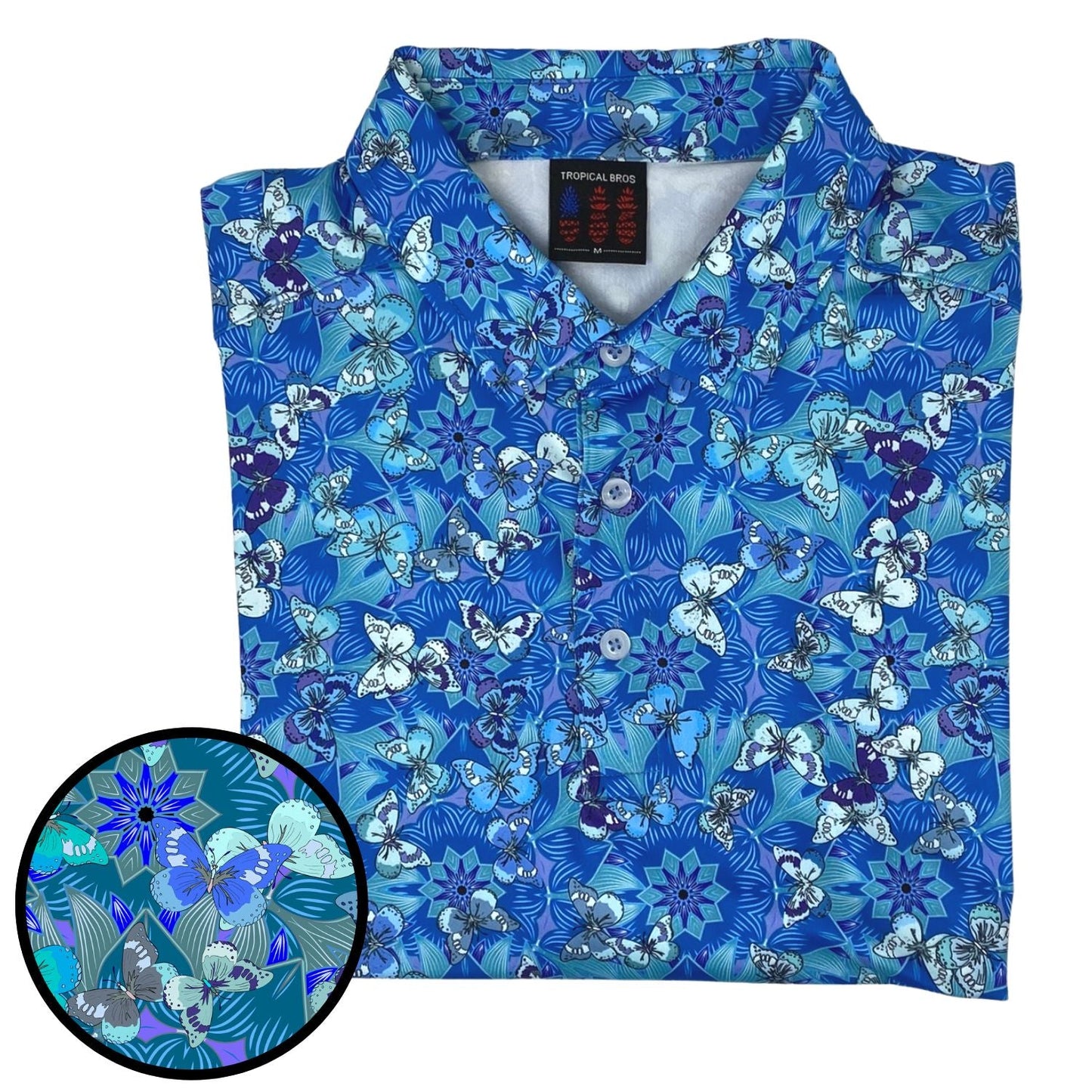 Butterfly Paradise Everyday Polo by Tropical Bros