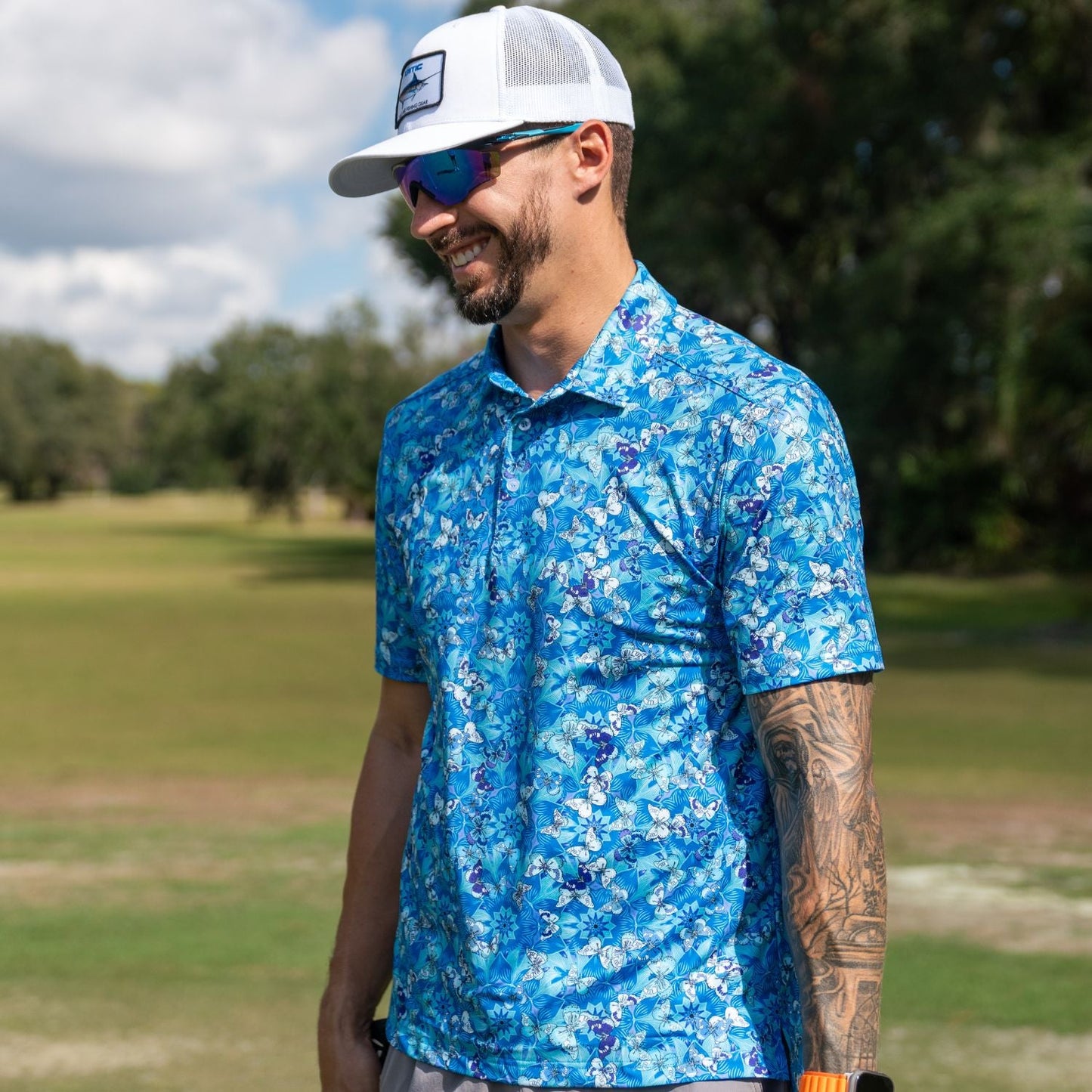 Butterfly Paradise Everyday Polo by Tropical Bros