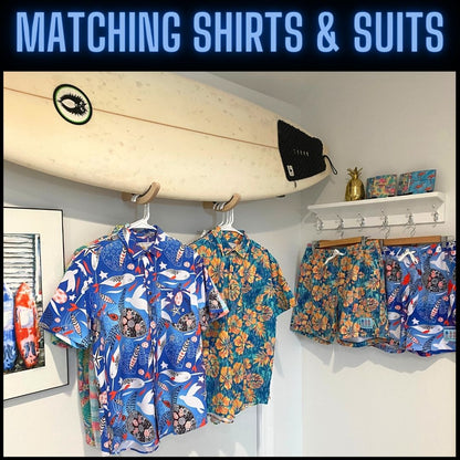 Super Stretch - Blue Abyss Hawaiian Shirt by Tropical Bros