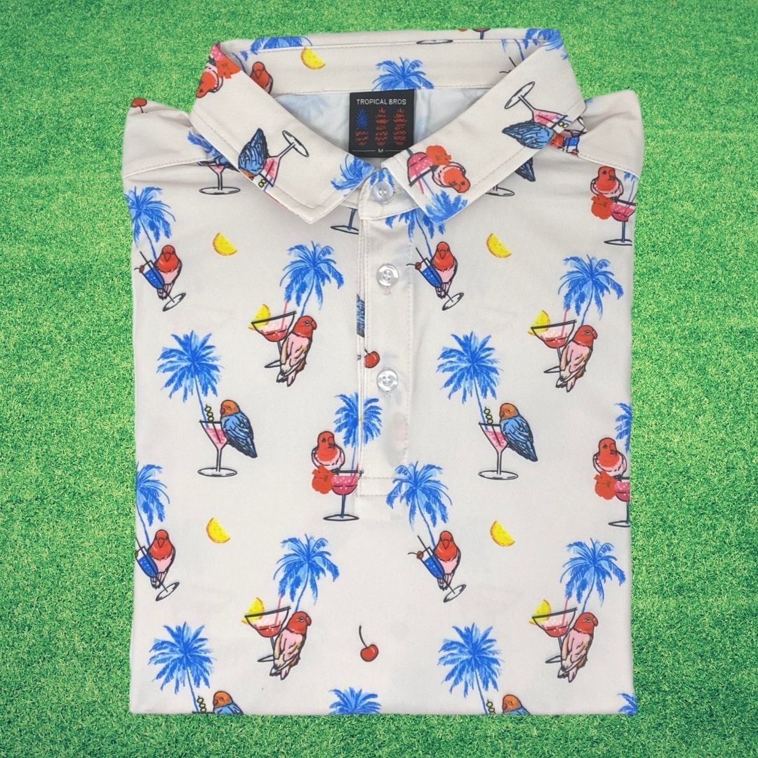 Drinks on Me Everyday Polo by Tropical Bros