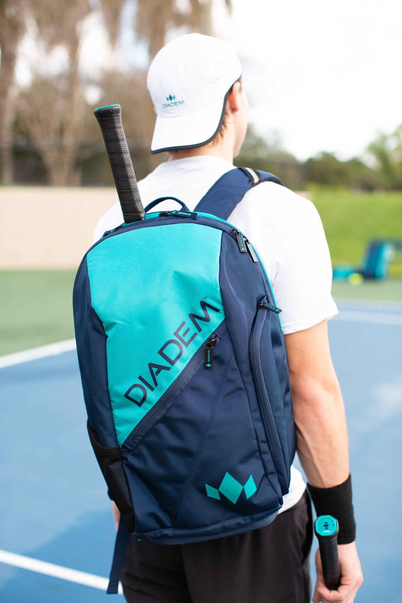 Diadem Tour Backpack Elevate Racket Bag (Teal/Navy) by Diadem Sports