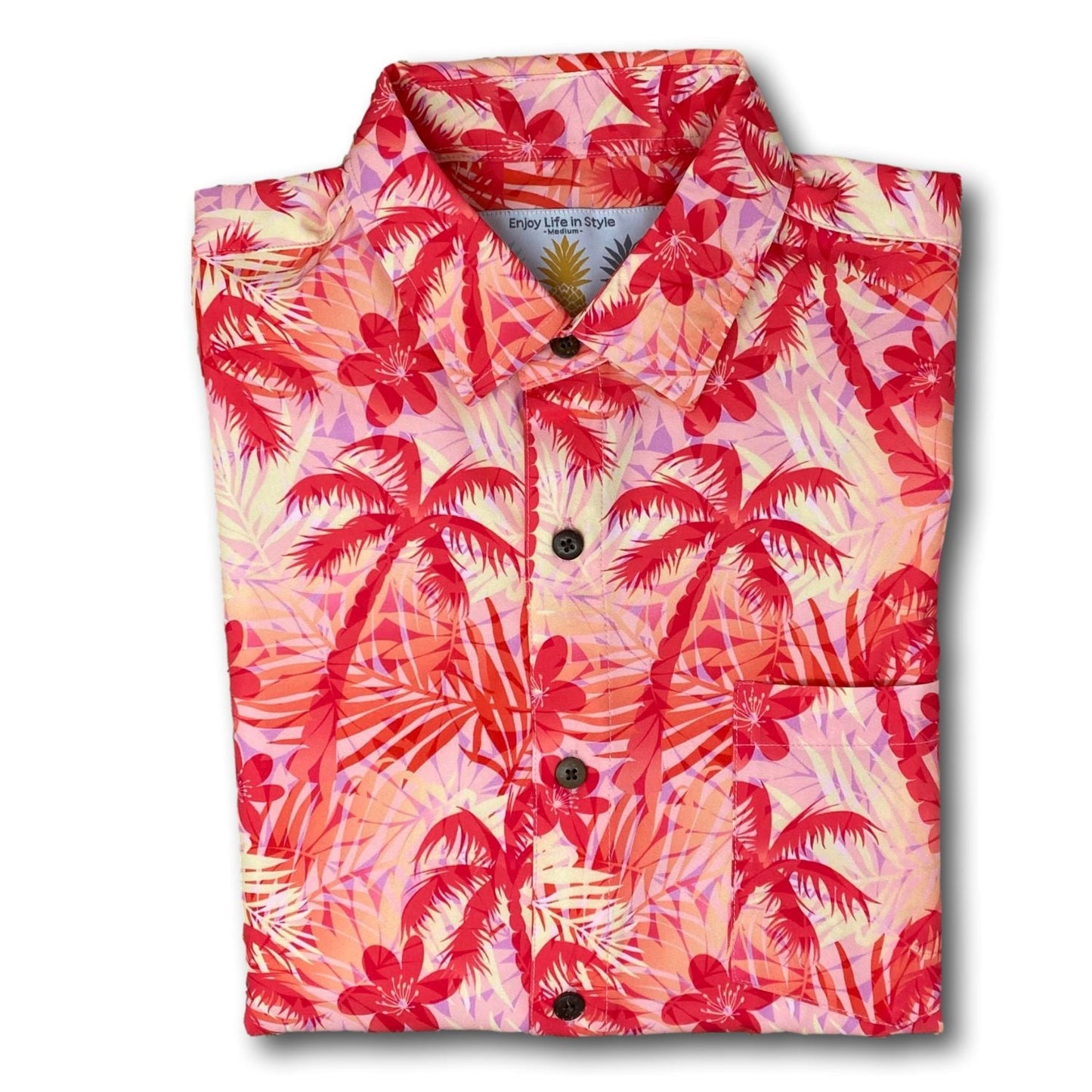 Super Stretch - Fire Palms Hawaiian Shirt by Tropical Bros