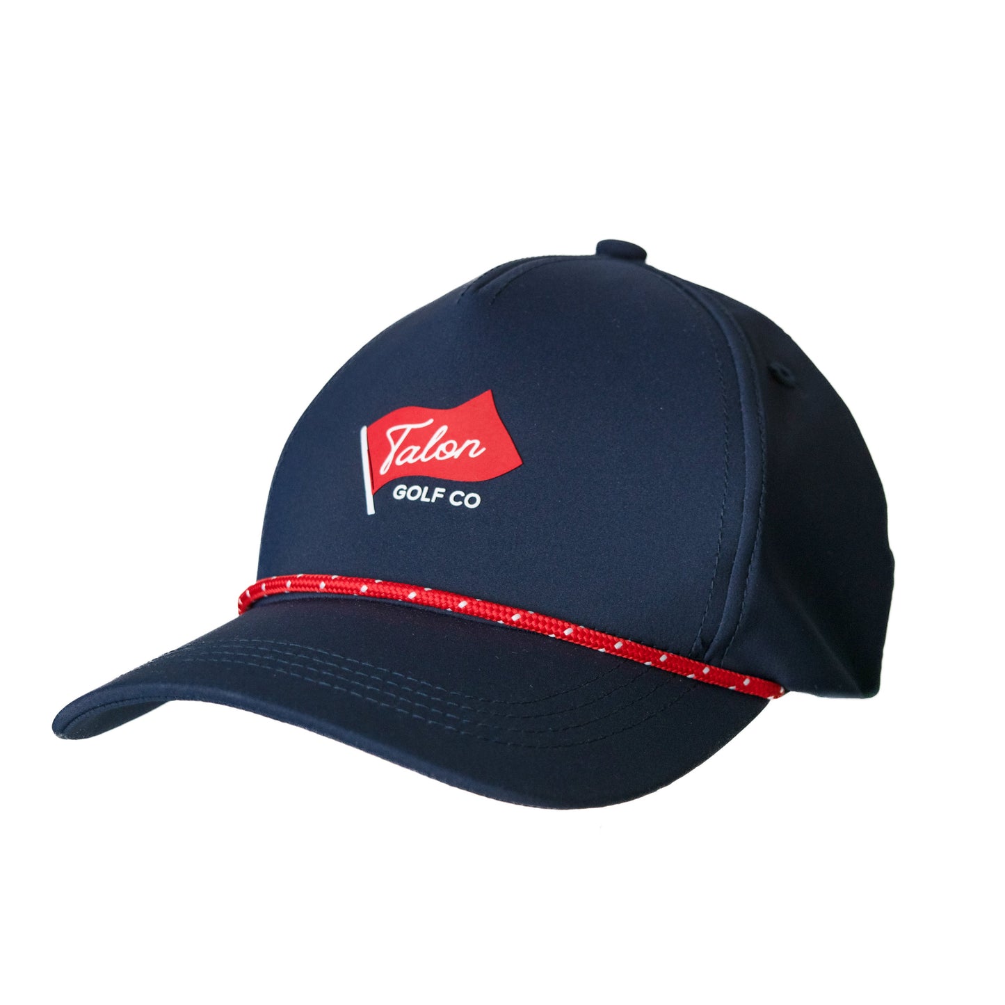 Blue Baseball Hat w/ Red Rope - Flag Logo by Talon Golf LLC
