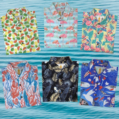 Super Stretch - Shark Attack Hawaiian Shirt by Tropical Bros