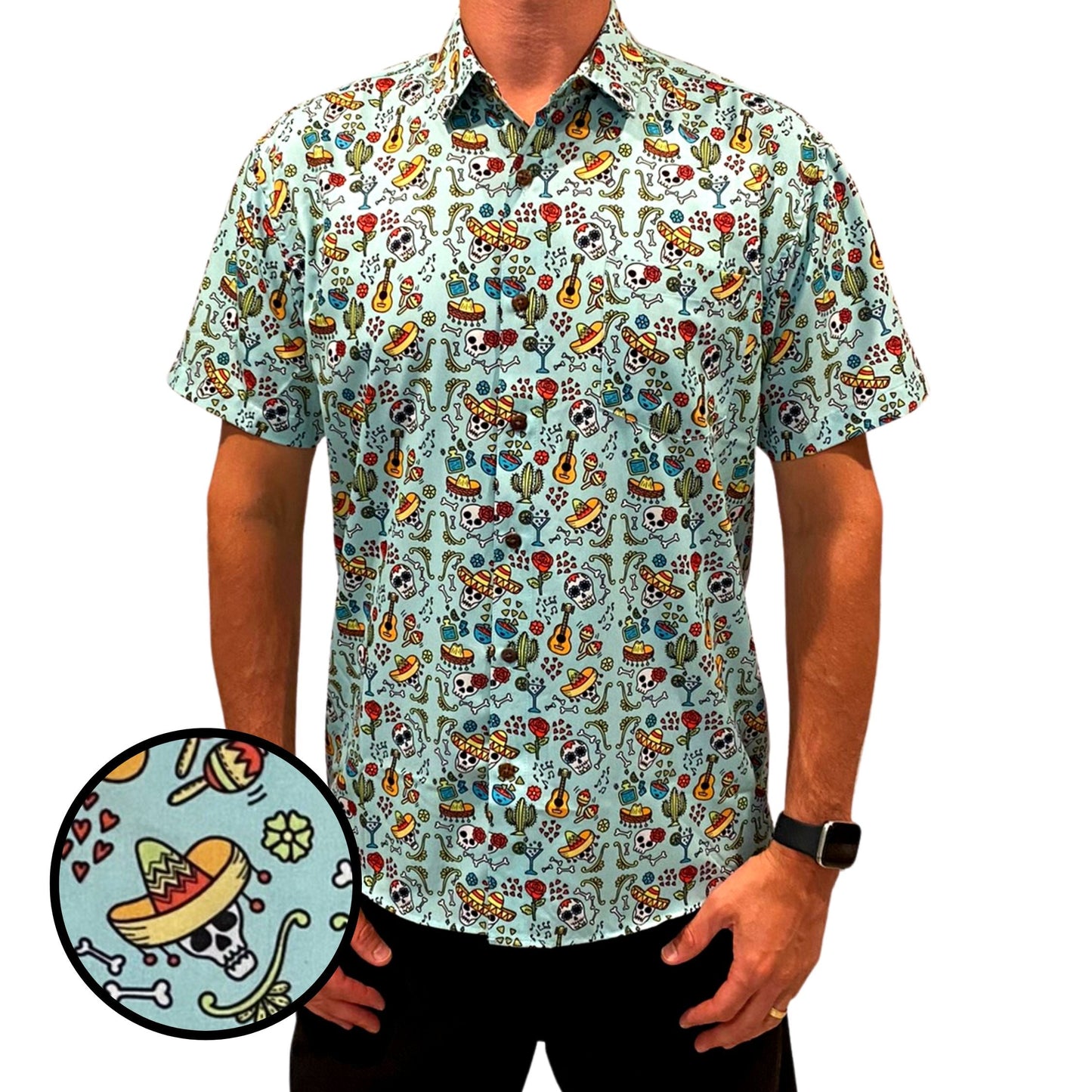 Super Stretch - Mexican Fiesta Hawaiian Shirt by Tropical Bros