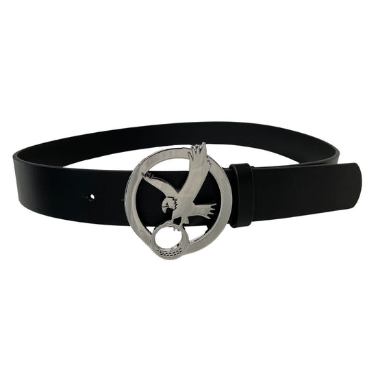 Black Eagle Buckle Leather Belt by Talon Golf LLC