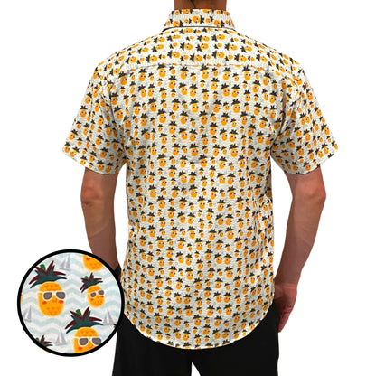 Super Stretch - The Pineapple King Hawaiian Shirt by Tropical Bros