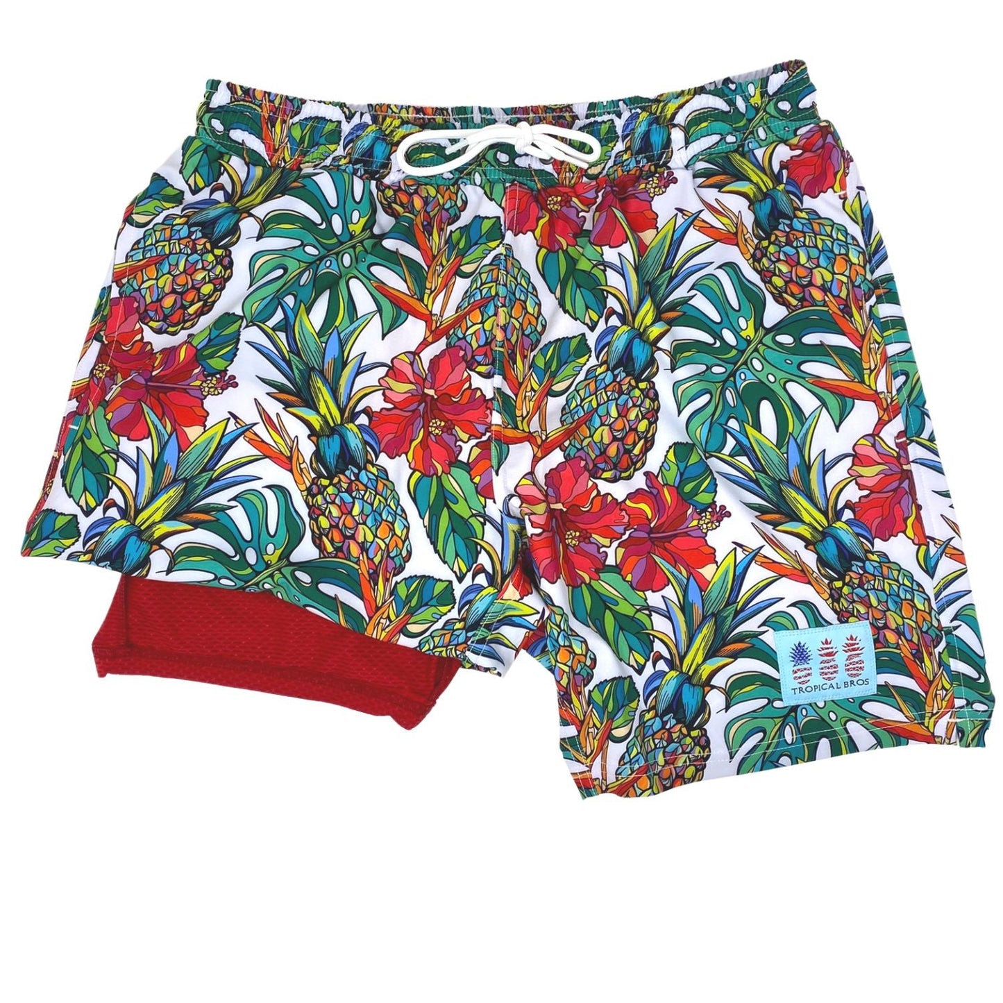 Pineapple Vibes Swimsuit Shorts by Tropical Bros