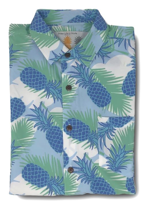 Super Stretch - Pineapple Cool Hawaiian Shirt by Tropical Bros