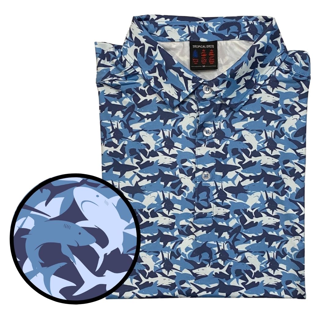Shark Attack Everyday Polo by Tropical Bros