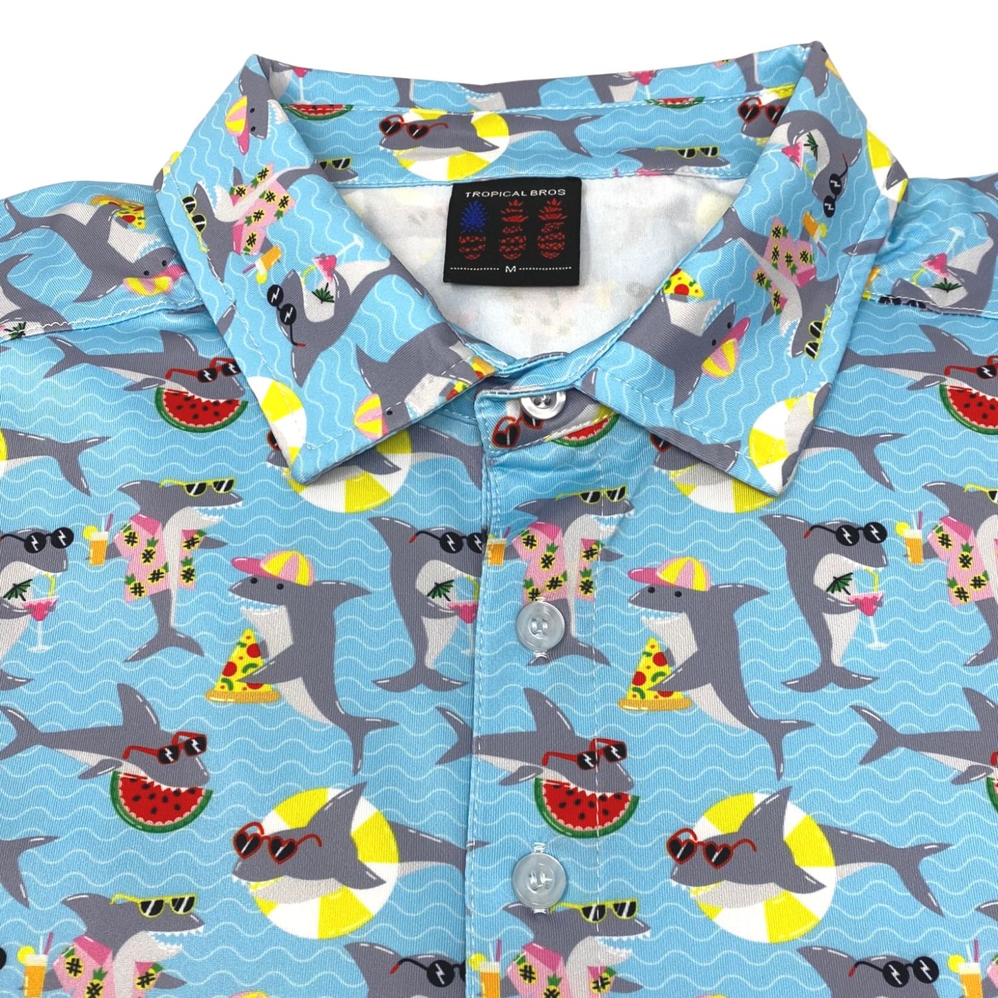 Shark Party Everyday Polo by Tropical Bros