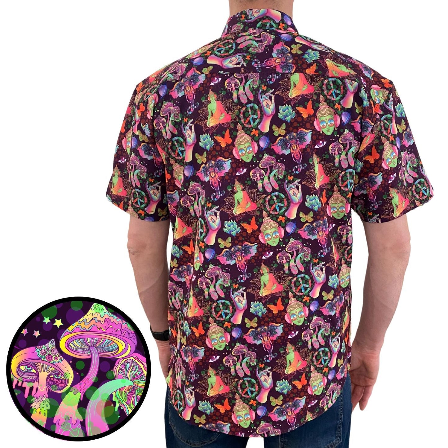 Super Stretch - Shroomin' Hawaiian Shirt by Tropical Bros