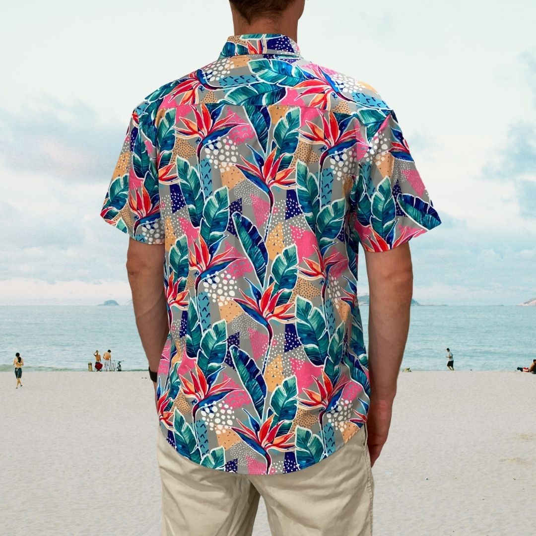 Super Stretch - World Traveler Hawaiian Shirt by Tropical Bros