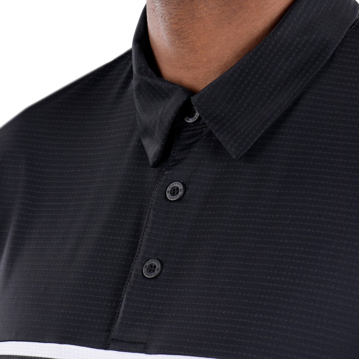 Alex 2 Color Black/White Polo by Covel