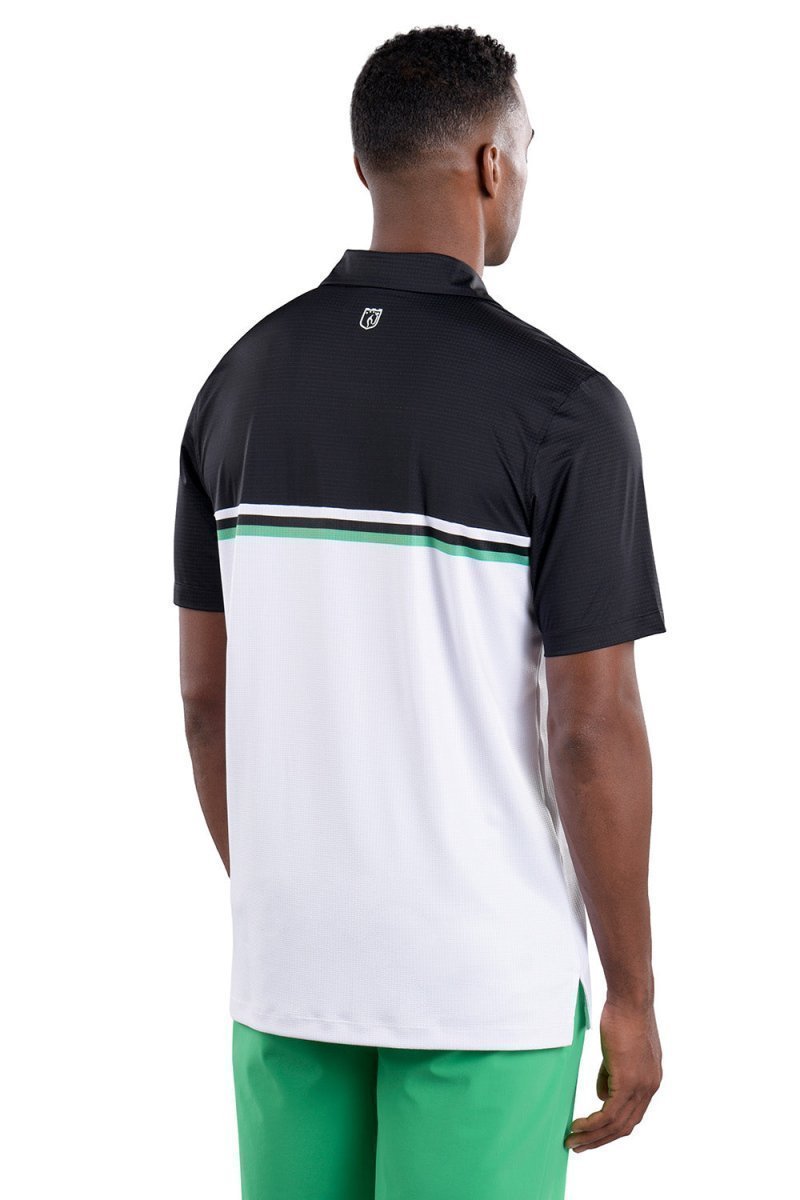Alex 2 Color Black/White Polo by Covel
