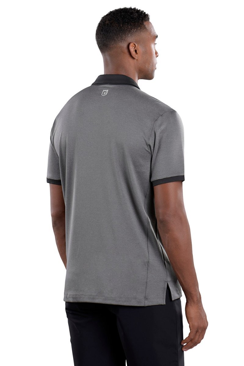 Sam Black Textured Polo by Covel