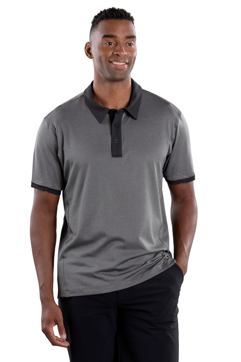 Sam Black Textured Polo by Covel